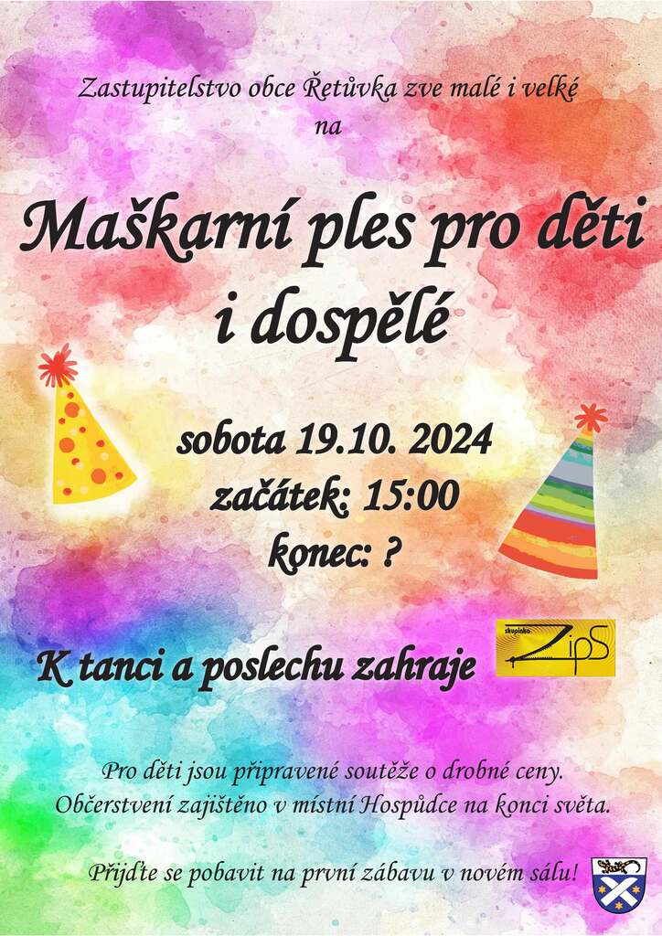 plakát maškarní ples 2024