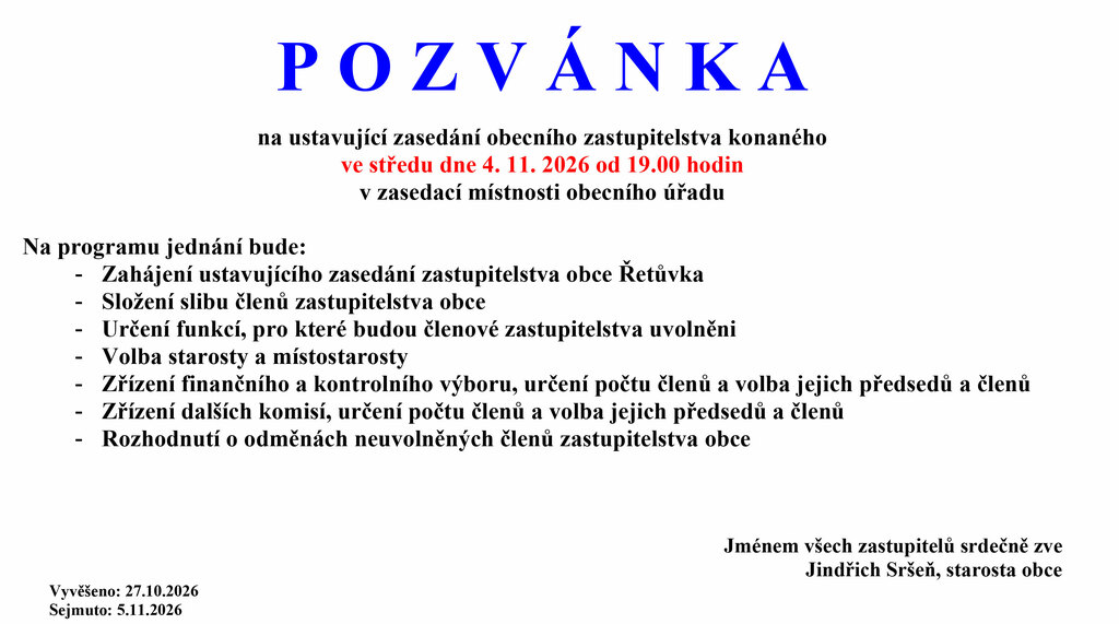 Pozvanka na VZ ust 04112026
